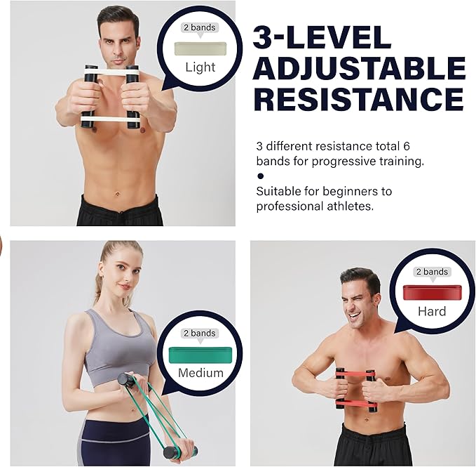 Rip Stick Workout Equipment - Adjustable Resistance Bands, Portable Upper Body Exercise Tool for Shoulder, Joint Rehab, Core, Muscle Building, Ripstick Home Gym Strength Training Accessories