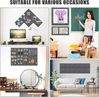 Large Cork Board Alternative 36" X 24" Bulletin Board - 6 Pack Removable Felt Wall Tiles, Cork Wall Tiles Bulletin Board Home Office Essentials - Dark Gray