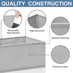 Criusia Drawer Organizer Clothes 12 Pack, Dresser Organizer for Nursery Bedroom Closet Organization and Storage - Baby Clothes Organizer Bins - Drawer Divider for Sock Underwear Bra Ties (Grey)