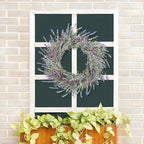 Lavender Wreaths for Front Door Summer Spring Easter Wreaths for Front Door Artificial Farmhouse for Wall Window Party Wedding Porch Room Home Decor(22 Inch)