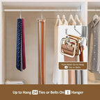 ZEDODIER Tie Hanger for Closet, Rotatable Tie Organizer for Men with 8 Hooks, Heavy Duty Space Saving Tie Rack for Ties and Belts, Silver