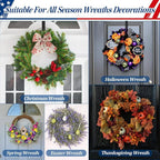 HOOSUN 4th of July Decorations Wreath Hangers for Front Door,12" Patriotic Wreath Hook Holder Over The Door Hanger,Metal Garland Hangers Hook for Patriotic Independence Christmas Porch Decor