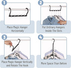 Mr. Pen Space Saving Hangers - 8 Pack Mixed Color Space Saver Shirt Hangers, Black, Gray, White