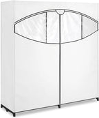 Whitmor 60-inch Extra-Wide Clothes Closet, 60” with White Cover