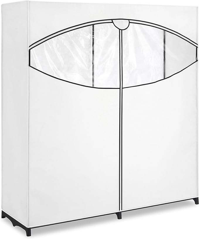Whitmor 60-inch Extra-Wide Clothes Closet, 60” with White Cover