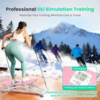 Balance Board with Resistance Bands, 300LBS Ski Balancing Machine Exercise Equipment LCD Monitor for Cardio, Home Ski Simulator Trainer for Full Body Workout
