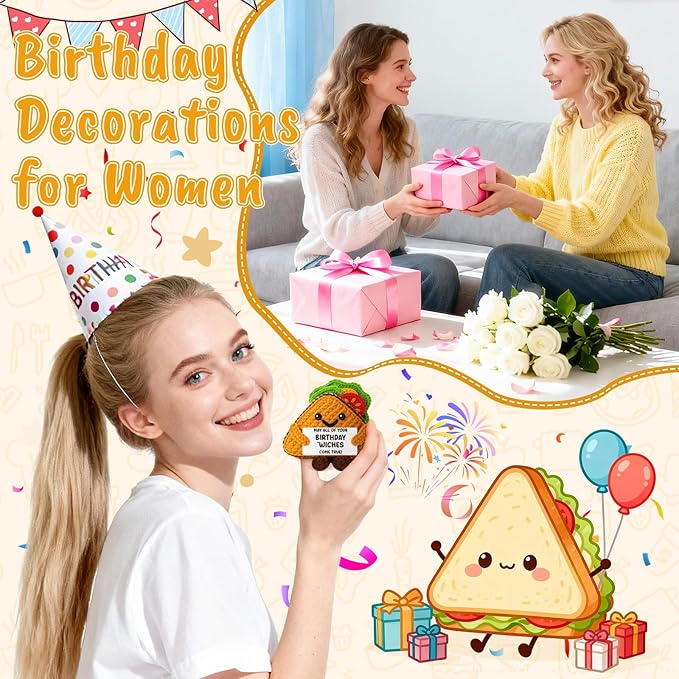 MY-ALVVAYS Birthday Funny Sandwich for Teen Friend Student Mother Father Daughter Son, Handmade Birthday Appreciation Present, Cute Cheer Up Gift for Women Men Collectible Dolls