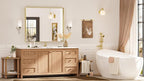 Keonjinn Brushed Gold Bathroom Mirror 42 x 36 Inch Metal Frame Rectangular Large Wall Mirror for Bathroom Sink Gold Vanity Mirror for Over Sink Aluminum Alloy Rectangle Mirror(Horizontal/Vertical)