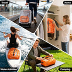 Vacuum Bags for Travel with Pump, Reusable Vacuum Compression Bags, IP68 Waterproof Space Saver Storage Bags for Clothes, Backpack, Luggage & Suitcase, Lightweight Travel Organizer (2PC + Pump)