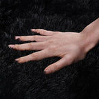 Black Rug for Bedroom, Soft Shaggy Modern Shag 4x6 Area Rugs for Living Room, Upgrade Non-Slip Plush Fluffy Carpet for Kids Boys Girls Room Dorm Home Decor Aesthetic