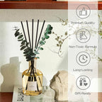 COCORRÍNA Fig Blossom Reed Diffuser – 6.76 oz Essential Oil with 8 Reeds & Real Eucalyptus Sticks, Home Fragrance for Bedroom or Bathroom Décor