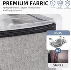 TAILI Under Bed Vacuum Storage Bags for Comforters and Blankets, Save 80% Space, Large Capacity Foldable Under Bed Storage Box for Quilts Pillow Blankets Linen, 41" x 17.7" x 6", Jumbo Vacuum Seal