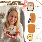 Cute Toast Doll Mother's Day Birthday Gifts for Moms,Mom Gifts from Daughter Son,3.4x2.8x2.2In Mother's Day Mom Toast Crochet Doll