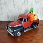 Vintage Farmhouse Black Red Truck Pickup Truck Rustic Metal Home Decor Collectible Vehicle Car Model Home Table Desktop Tabletop Gift Decoration