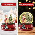 8.25 Inch Height Christmas Snow Globe with Light up Musical Snowflakes Holiday Decoration, Santa Claus Oversized Resin Snowglobes, Christmas Holiday Decor.