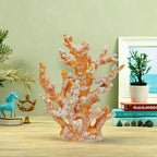Etlemonde Beach Coastal Decor Coral Reef Home Decor Coral Statue Sculpture Home,Desk,Bathroom,Desktop Shelf Statue,Marine Themed Gifts (Golden Orange Coral)