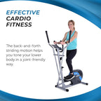 Stamina Elliptical Training Machine with Smart Workout App - Compact Standing Elliptical Machine for Home Workout - Up to 250 lbs Weight Capacity