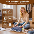 12 Pack Vacuum Bags for Travel with Rechargeable Air Pump Equipped LED Light,Vacuum Travel Bags,Vacuum Storage Bags (4L+4M+4S),80% Space Saver Vacuum Seal Bags for Blankets,Comforters,Luggage
