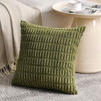 Fancy Homi 4 Packs Decorative Throw Pillow Covers for Living Room Couch Bed, Modern Farmhouse Boho Home Décor Accent Cushion Case, 14" x 14", Moss Green