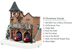 MOMENTS IN TIME Lighted Fire Station Christmas Village 12” Animated Building with LED Lights, 8 Classic Songs & Moving Fire Trucks Power Adapter Included Gift Ready Décor Holiday Display Piece