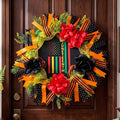 Hoteam Juneteenth Wreath for Front Door African American Door Wreaths June 19th 1865 Freedom Juneteenth Decorations for Festival Indoor Outdoor Home Porch Decoration