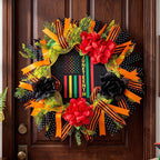 Hoteam Juneteenth Wreath for Front Door African American Door Wreaths June 19th 1865 Freedom Juneteenth Decorations for Festival Indoor Outdoor Home Porch Decoration