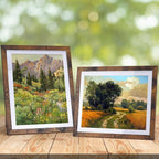 Lyeasw 8x10 Picture Frame 15 Pack, Display Pictures 8x10 with Mat or 9x11 without Mat, Brown Rustic Bulk Photo Frames for Wall or Tabletop