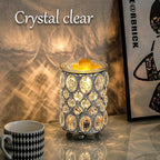 Leyoue Wax Warmer Wrought Iron Crystal Wax Melt Warmer Electric Oil Burner Wax Melt for Gifts & Decor, Home, Office, SPA,Bedroom