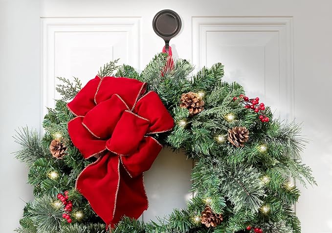Haute Decor Attract Pinch-Free Magnetic Wreath Hanger (Oil-Rubbed Bronze) - 1 Pack - Strong Hook for Metal Doors and Surfaces