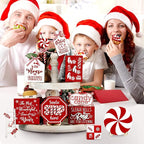 Mifoci 14 Pcs Christmas Tiered Tray Decor Rustic Christmas Decorations Snowman Santa Candy Wood Sign Xmas Table Tiered Tray Winter Farmhouse Rustic Table Decor for New Year Home Shelf Tabletop
