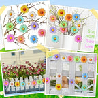 Maitys 36 Pcs Spring Flower Ornaments for Tree Hawaiian Wooden Flower Decorate Wooden Hibiscus Daisy Hanging Decor for Birthday Wedding Baby Shower Themed Summer Holiday Party Decoration (Daisy)