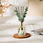 COCORRÍNA Lemon Eucalyptus Reed Diffuser – 6.76 oz Essential Oil with 8 Reeds & Real Eucalyptus Sticks, Home Fragrance for Bedroom or Bathroom Décor