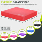 ProsourceFit Exercise Balance Pad, Non-Slip Cushioned Foam Mat & Knee Pad for Fitness and Stability Training, Yoga, Physical Therapy