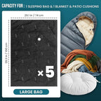 TAILI 5 Pack Outdoor Vacuum Storage Bags, Travel Compression Bags (39x29 inch), Tear-Proof Vacuum Seal for Camping, Cushion, Clothing, Waterproof, Wearproof, Punctureproof