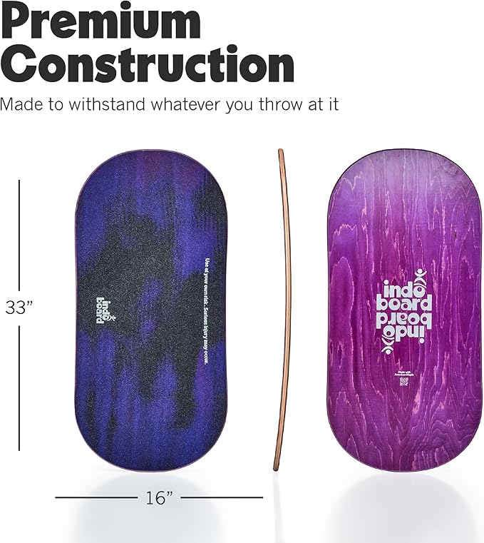 The Indo Board “Rocker” Training Package. Included Balance Board, Roller, and Cushion. Balance Training for Core Strength, Stability & Athletic Performance - Surfing, Skateboarding, Snowboarding. Designed for Progression.