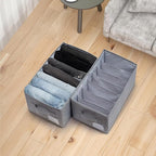 2 Pack Large Wardrobe Closet Organizer - Drawer Organizer Clothes, Efficient Jeans Organizer for Closet, Versatile Closet Organizers and Storage (Dark Grey, 17.7" L x 9.8" W x 7.1" H)