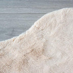 Light Brown Beige Plush Faux Rabbit Shaggy Fur Area Rugs for Living Room Washable Fuzzy Rug Runner Small 2x4 Nursery Rug