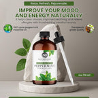 NaturoBliss Peppermint Essential Oil, 100% Pure and Natural Therapeutic Grade, Premium Quality Peppermint Oil, 4 fl. Oz - Perfect for Aromatherapy and Relaxation