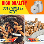 HARTAR Smokeless Ashtrays for Cigarettes Indoor, Ash Tray Sets Outdoor Windproof Cute Home Large Funny Metal Outside Ashtray with Lid for Cigarettes Butt Can for Outside Patio, X-Large