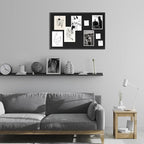 DAHAPYBOO Cork Board with Linen Black,Bulletin Board 30"x20",Corkboards for Office Home School Message Board or Vision Board Decoration.