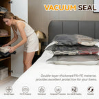 Travel Vacuum Bags with Wireless Pump, 9 Pack Vacuum Storage Bags, vacuum for bags storage, Powerful -58KPa Suction for Luggage, vacuum luggage, Travel and Home Use for Clothes and Blankets