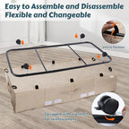 Under Bed Storage with Wheels, Rolling Underbed Storage Containers with Lids, Under Bed Shoe Storage Bins Organizer with Reinforced Metal Bottom Support and Three Handles