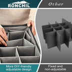 Shoe Organizer for Closet, Foldable Shoe Storage Bins with Clear Cover, Space Saving Shoes Holder with 4 Handles, Large Adjustable Shoe Box Storage Containers, Fits 12-24 Pairs, 1 Pack, Black