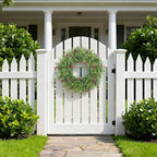 24 Inch Summer Wreaths for Front Door Spring Wreath Outdoor Green Door Wreath for All Seasons Porch Living Room Bedroom Indoor Outdoor Window Wall Farmhouse Home Decoration