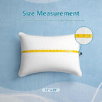 AM AEROMAX 12 × 20 Throw Pillow (Pack of 4) Memory Foam Pillow Insert - Rectangular Bolster for Decorative Cushion Bed Couch Sofa - Non-Deforming Over Time