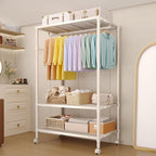 Heavy Duty Rolling Clothes Rack,Load 693LBS Clothing Racks for Hanging Clothes,Free Standing Closet Organizers and Storage Garment Racks with Wheels,Rods,Gray 70"H x 45"W x 18"D
