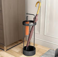 Golden Rust Proof Umbrella Holder, Entrance Drain Umbrella Bucket, Steel Circular Umbrella Holder, Umbrella Storage Rack, Suitable for use in Homes, Offices, Hotel Lobbies （Black）
