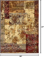 Unique Loom Barista Collection Area Rug - Arusha (2' 2" x 3' 1" Rectangle, Beige/ Black)