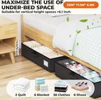 Dayacoco Underbed Storage with Wheels, 2 Pack Under Bed Storage Containers with Clear Lids No Assembly Required, 6.1 inch Rolling Under Bed Storage for Clothes, Shoes