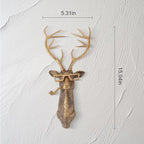 UITWMKTG Gold Animal Head Wall Decor Wall Sculpture Home Decor Statue for Living Room Office Bedroom Modern Decor for Men Women Deer